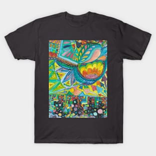 Cheerful Watercolor Doodle T-Shirt
